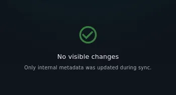 No visible changes / Only internal metadata was updated during sync.
