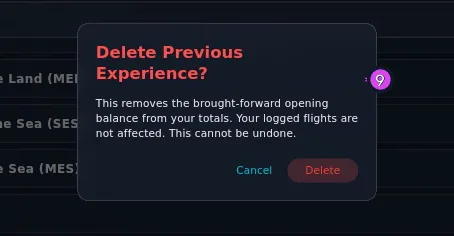 Delete Previous Experience?, full text readable